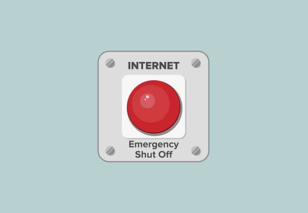 Internet kill switch button