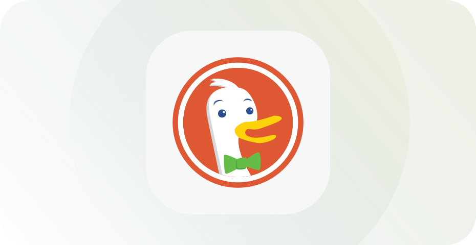 DuckDuckGo logo.