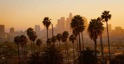 Los Angeles skyline.