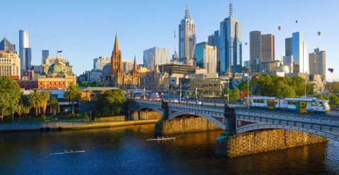 Melbourne skyline.